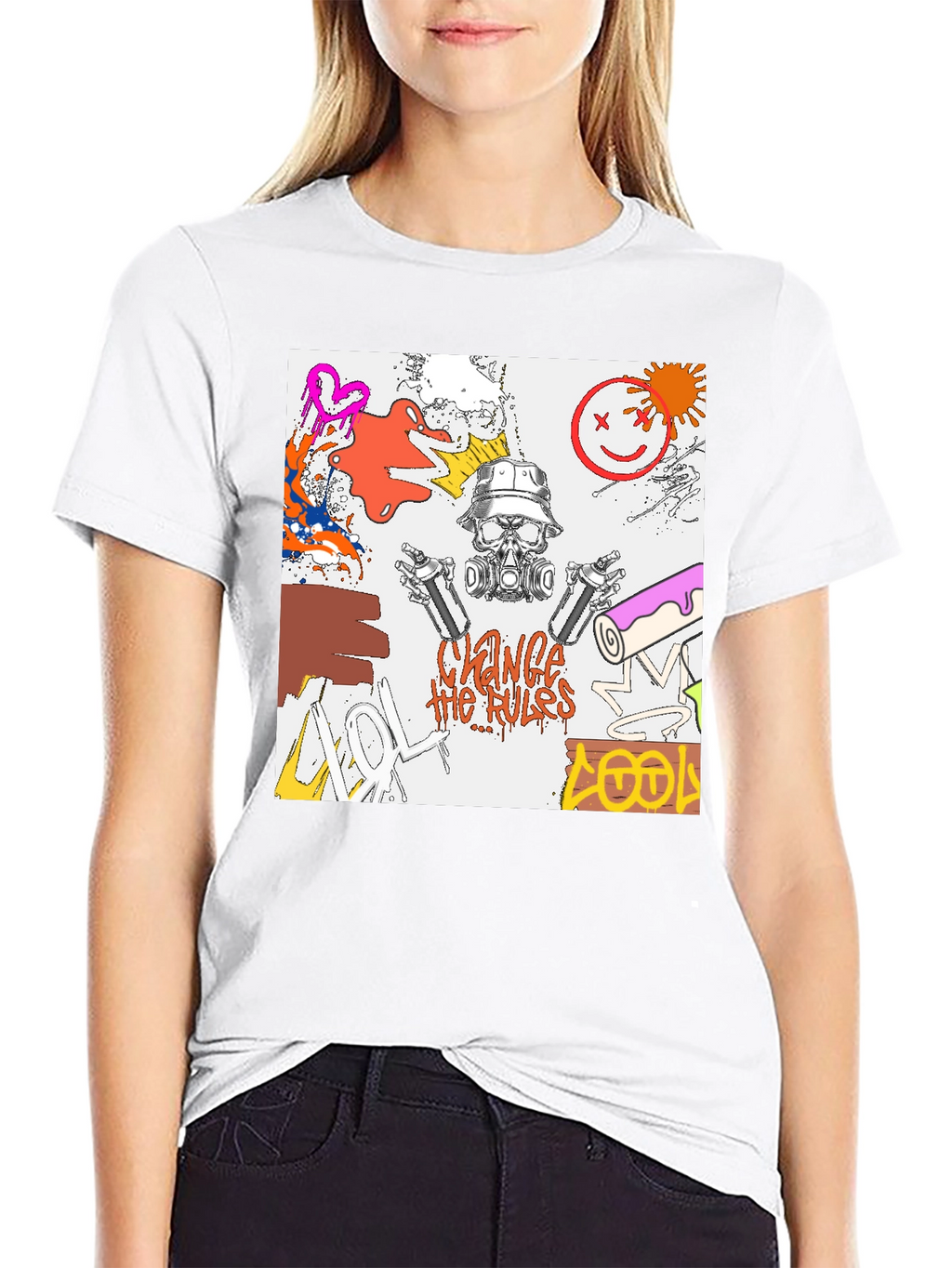 Edgy Graphic Print T-Shirt