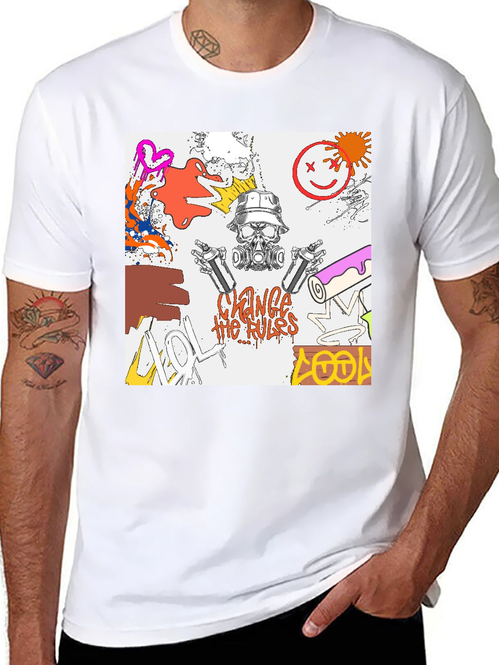 Edgy Graphic Print T-Shirt