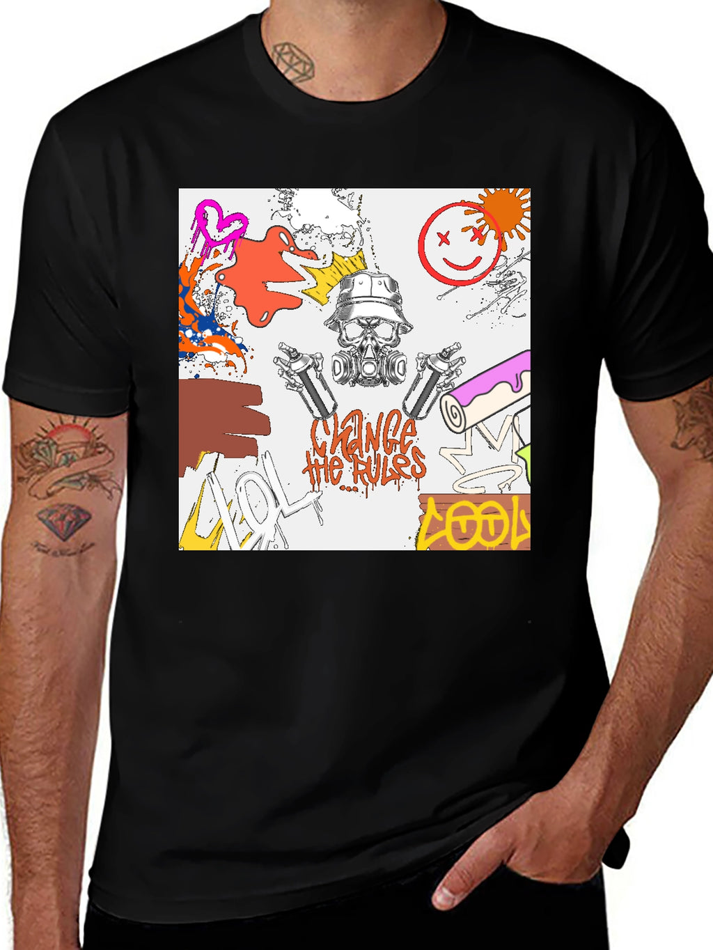 Edgy Graphic Print T-Shirt