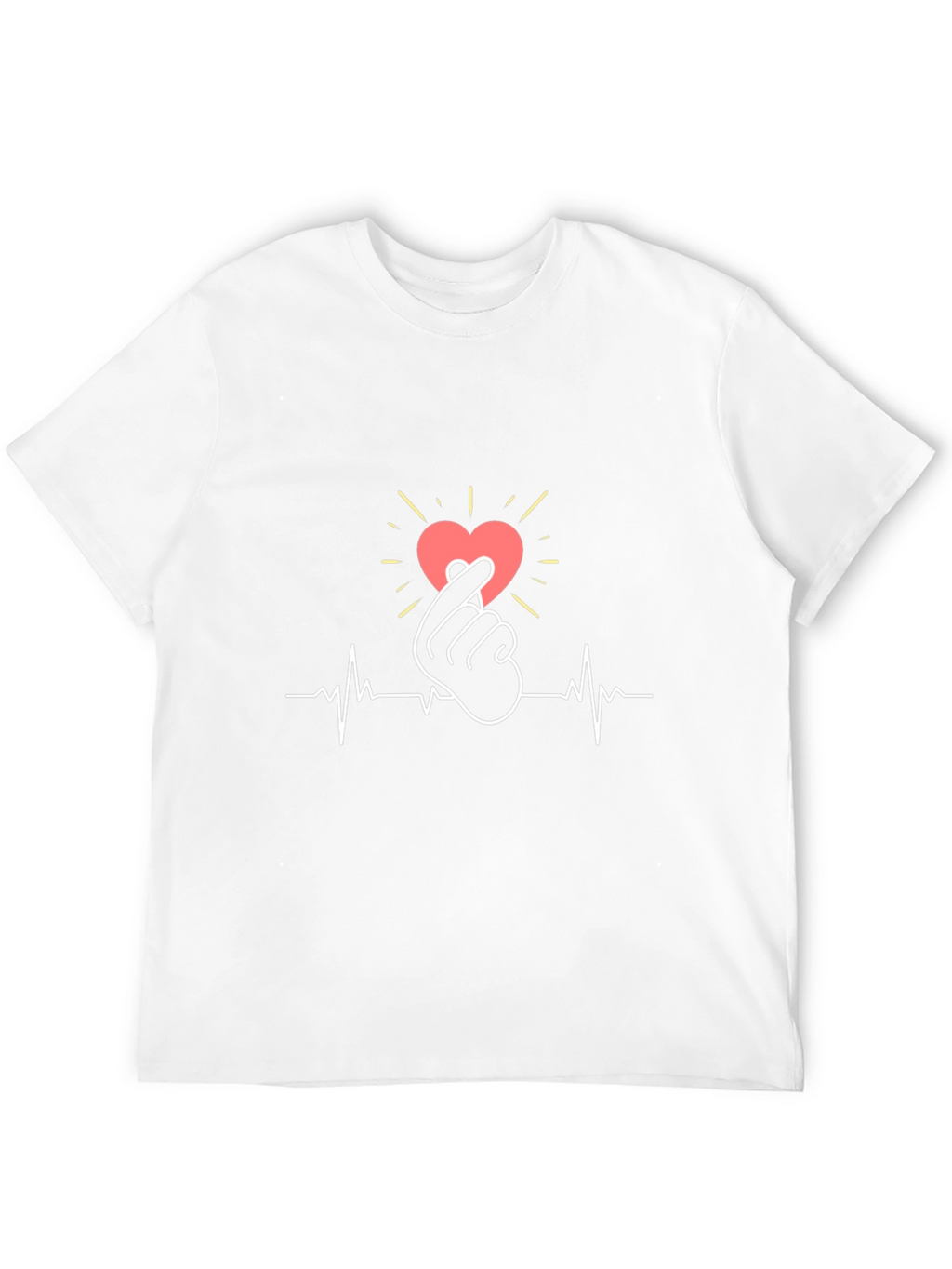 Love Sign Heartbeat Graphic T-Shirt