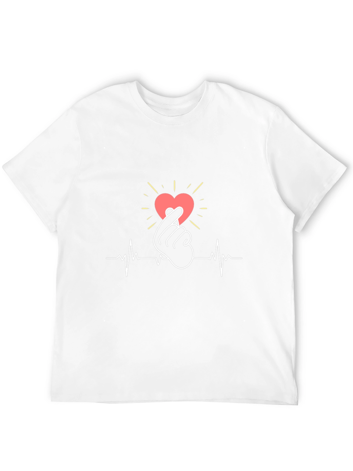 Love Sign Heartbeat Graphic T-Shirt