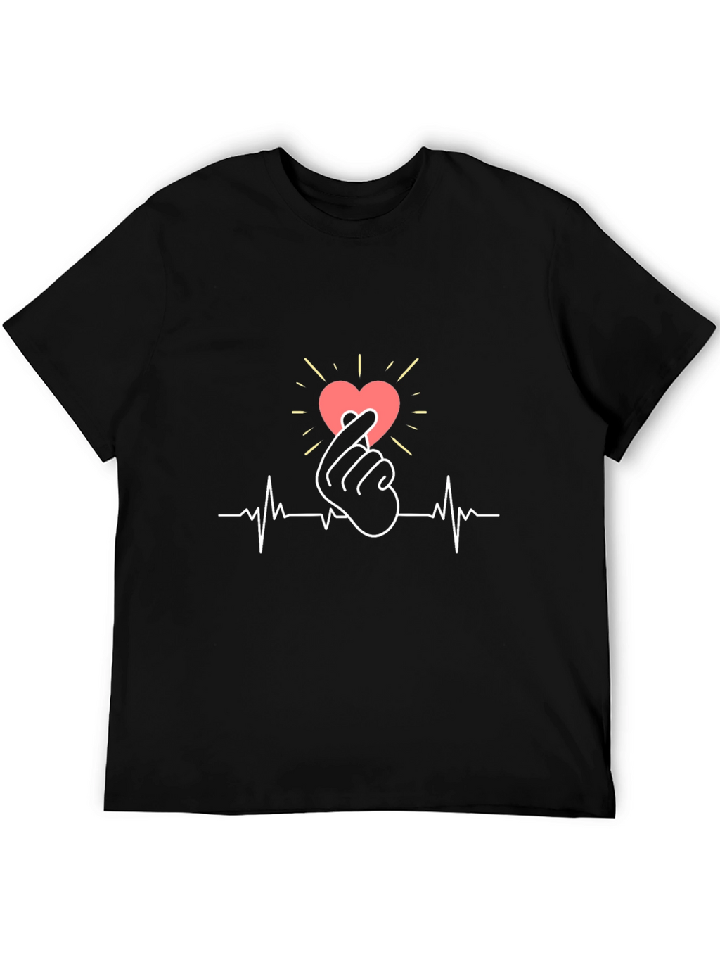 Love Sign Heartbeat Graphic T-Shirt