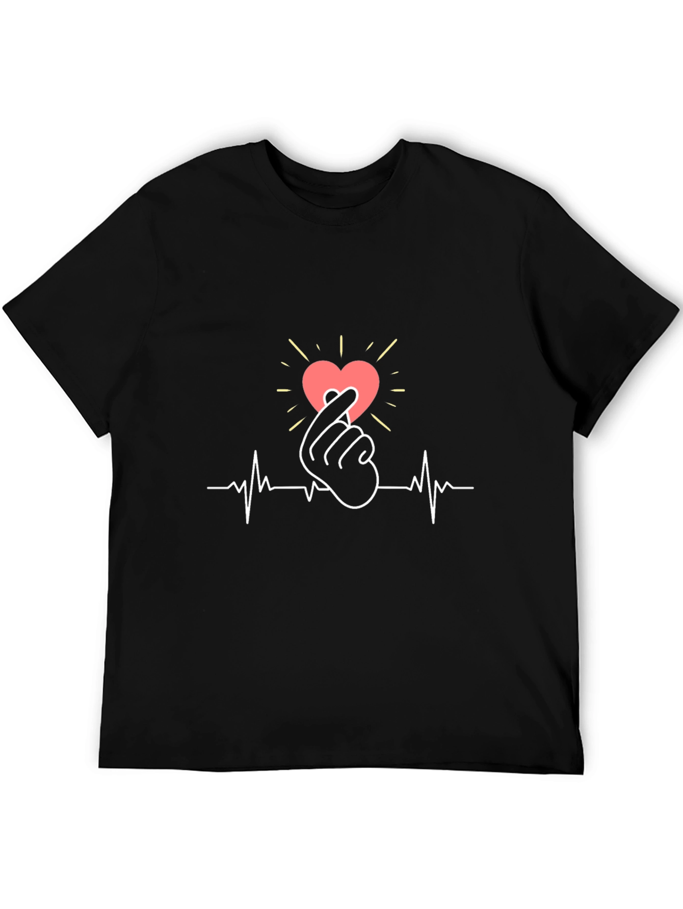 Love Sign Heartbeat Graphic T-Shirt