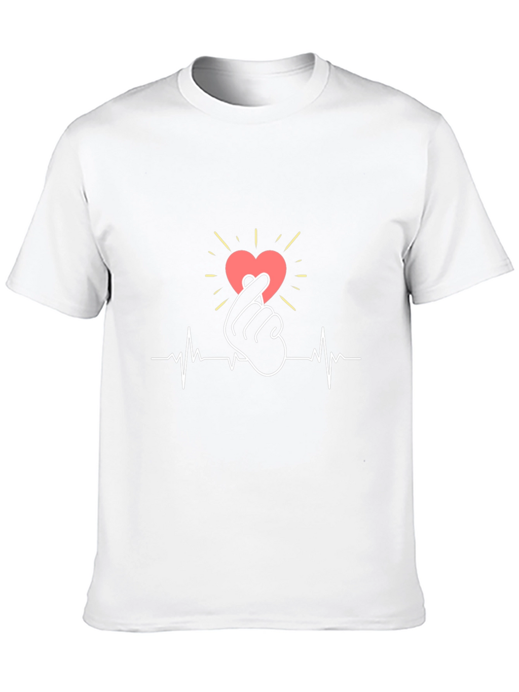 Love Sign Heartbeat Graphic T-Shirt