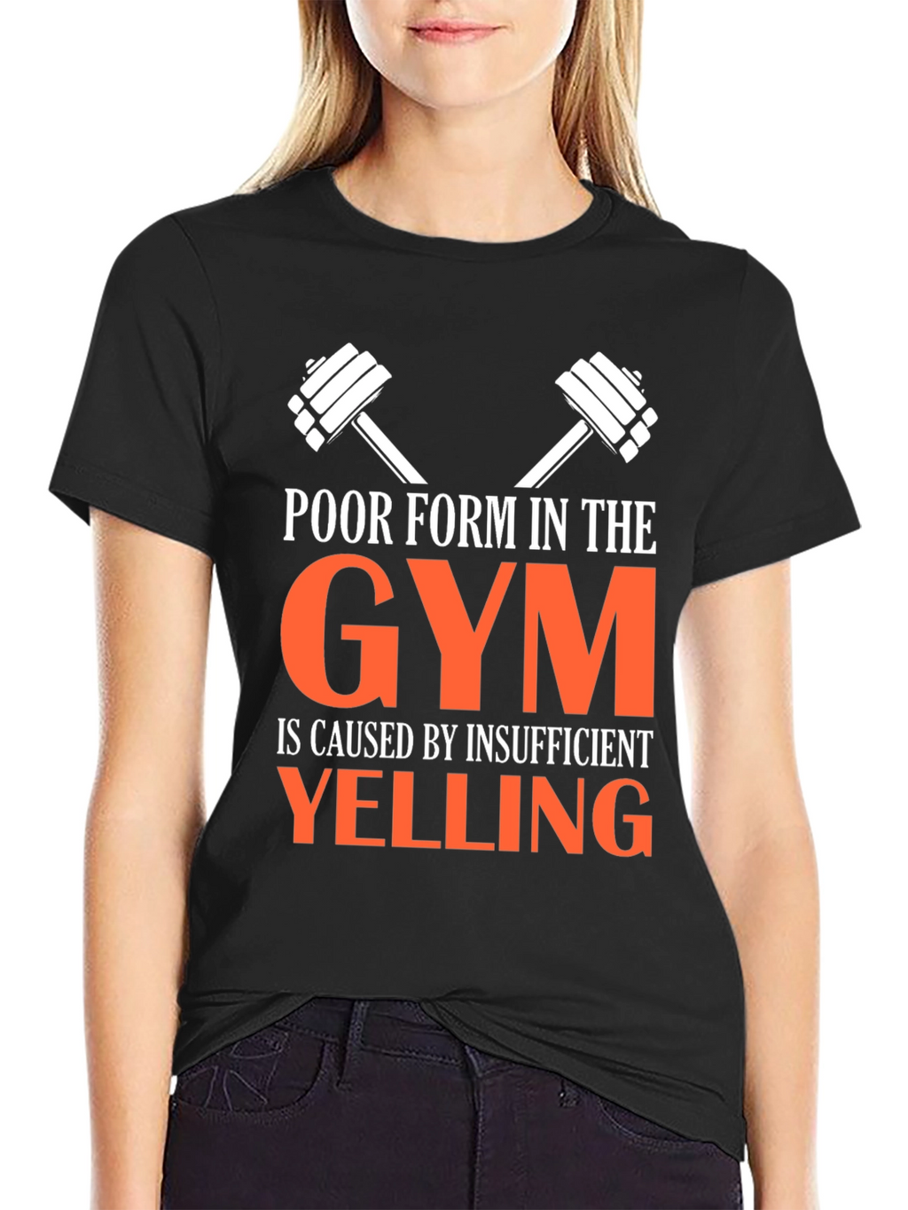 Funny Gym T-Shirt: Insufficient Yelling