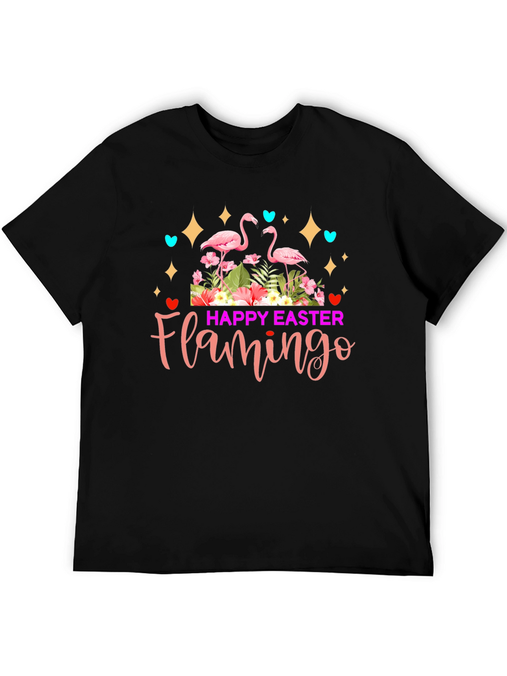 Happy Easter Flamingo Graphic T-Shirt