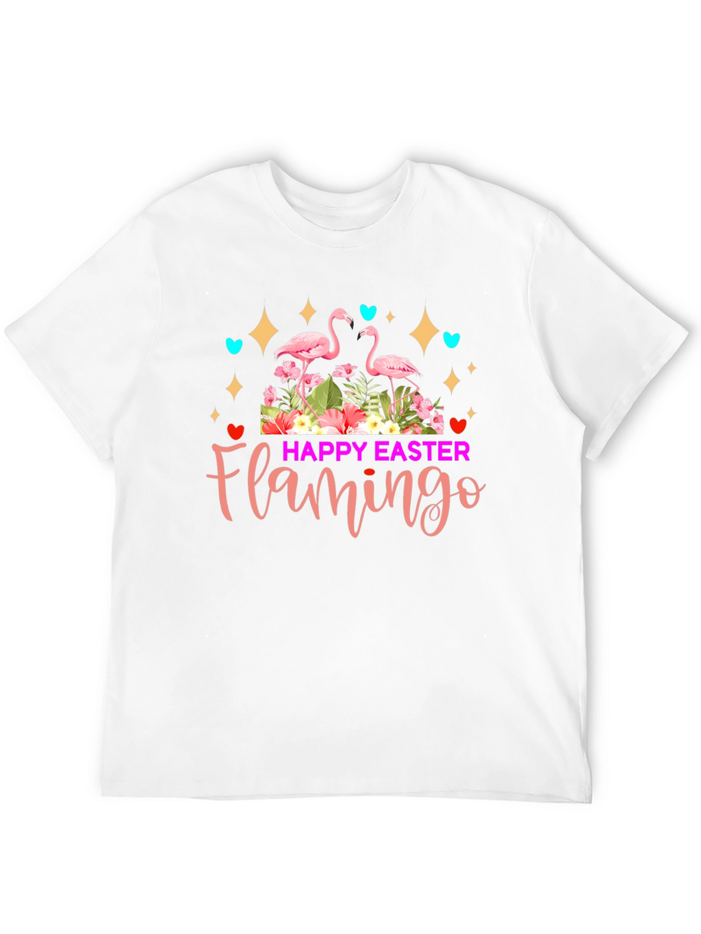 Happy Easter Flamingo Graphic T-Shirt