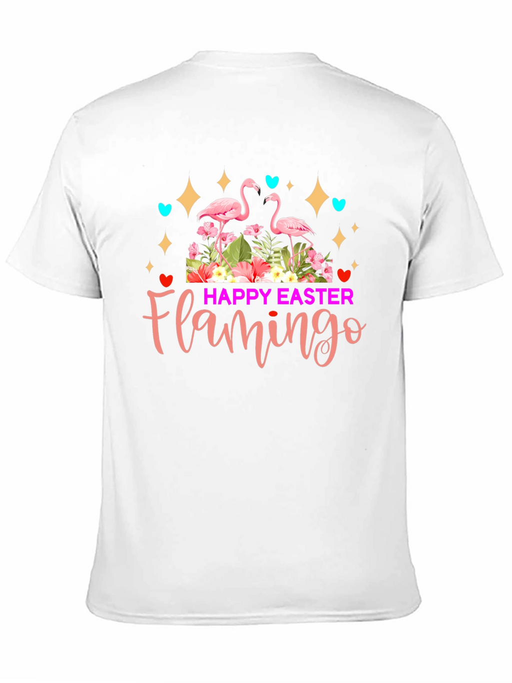 Happy Easter Flamingo Graphic T-Shirt