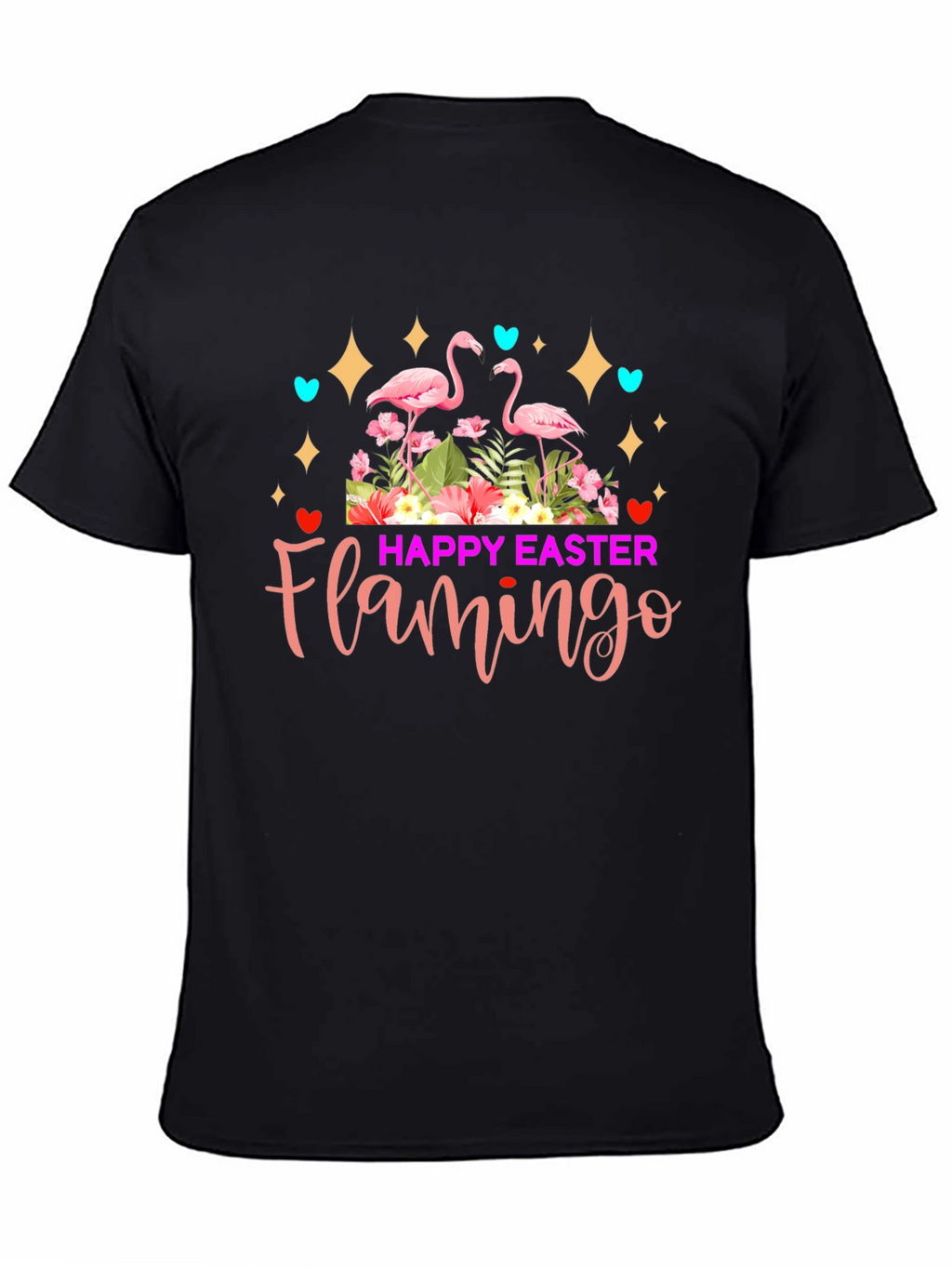 Happy Easter Flamingo Graphic T-Shirt