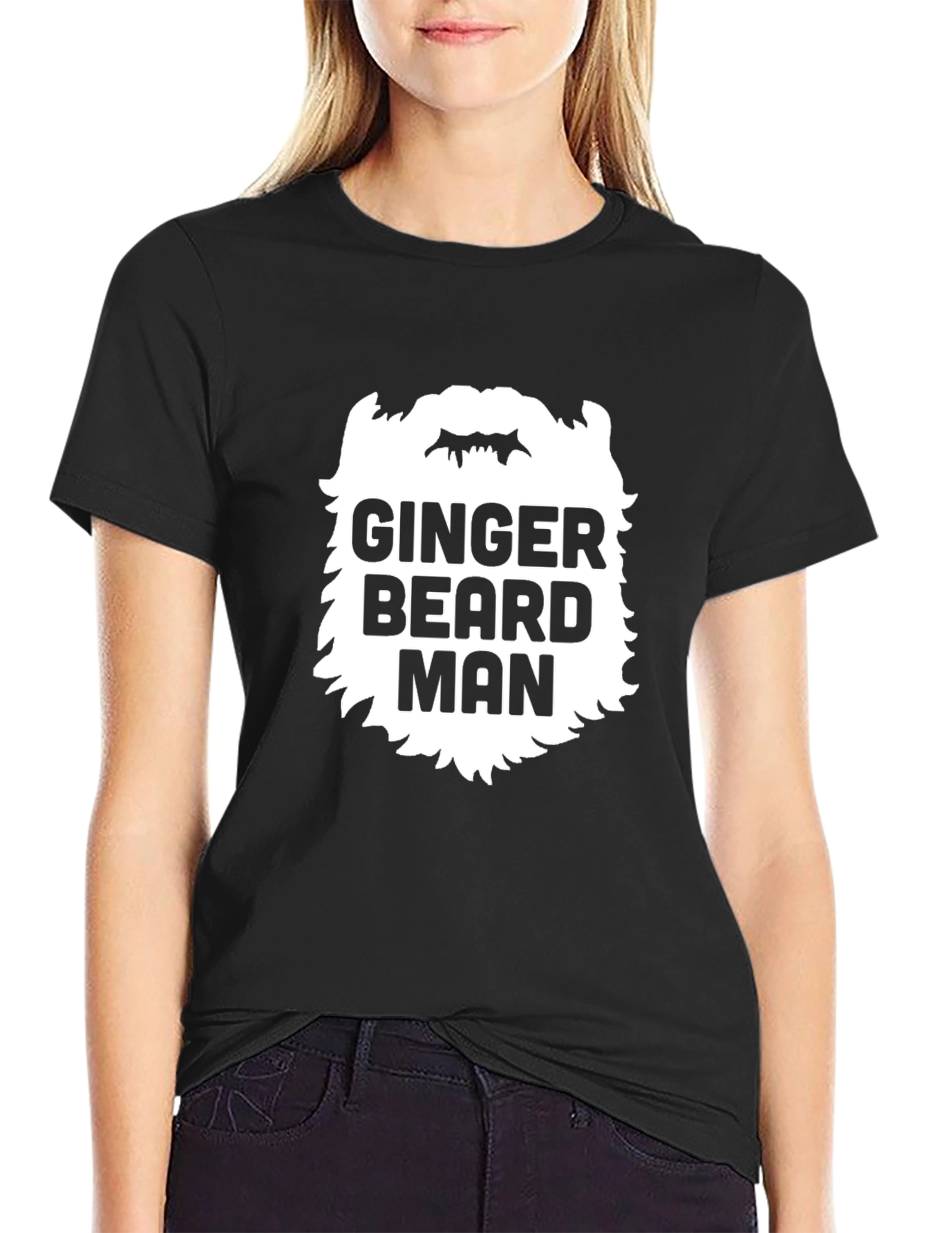 Ginger Beard Man Black T-Shirt - Unique Graphic Tee
