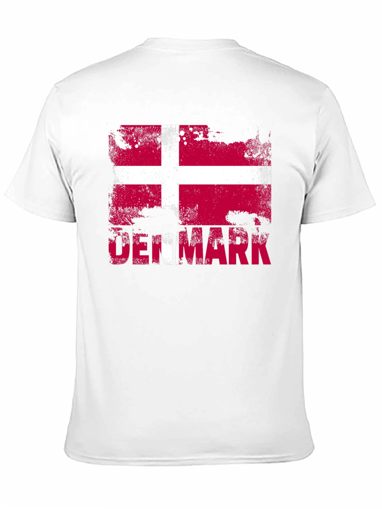 Denmark Flag T-Shirt - Distressed Design