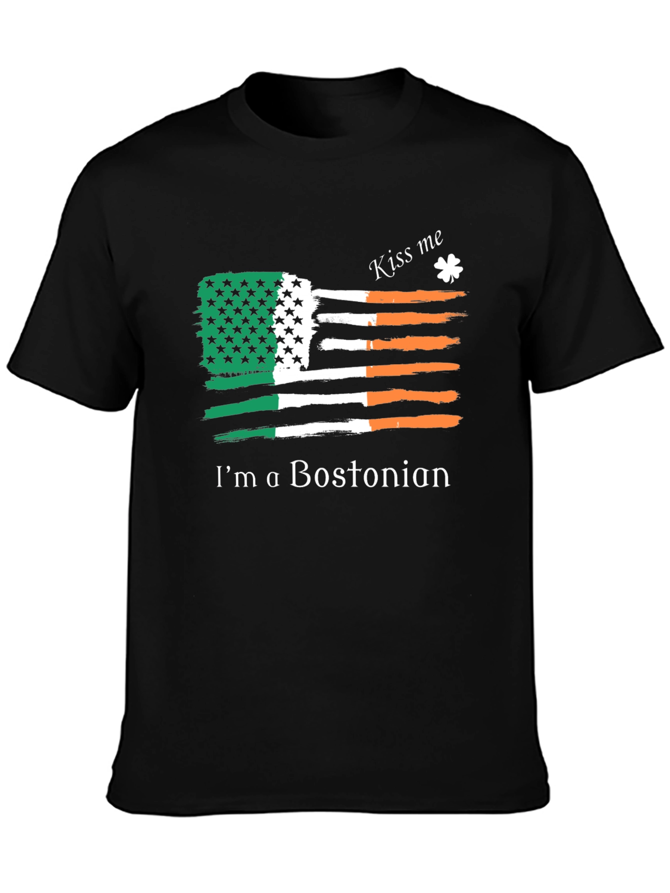 Irish Bostonian Flag Kiss Me T-Shirt