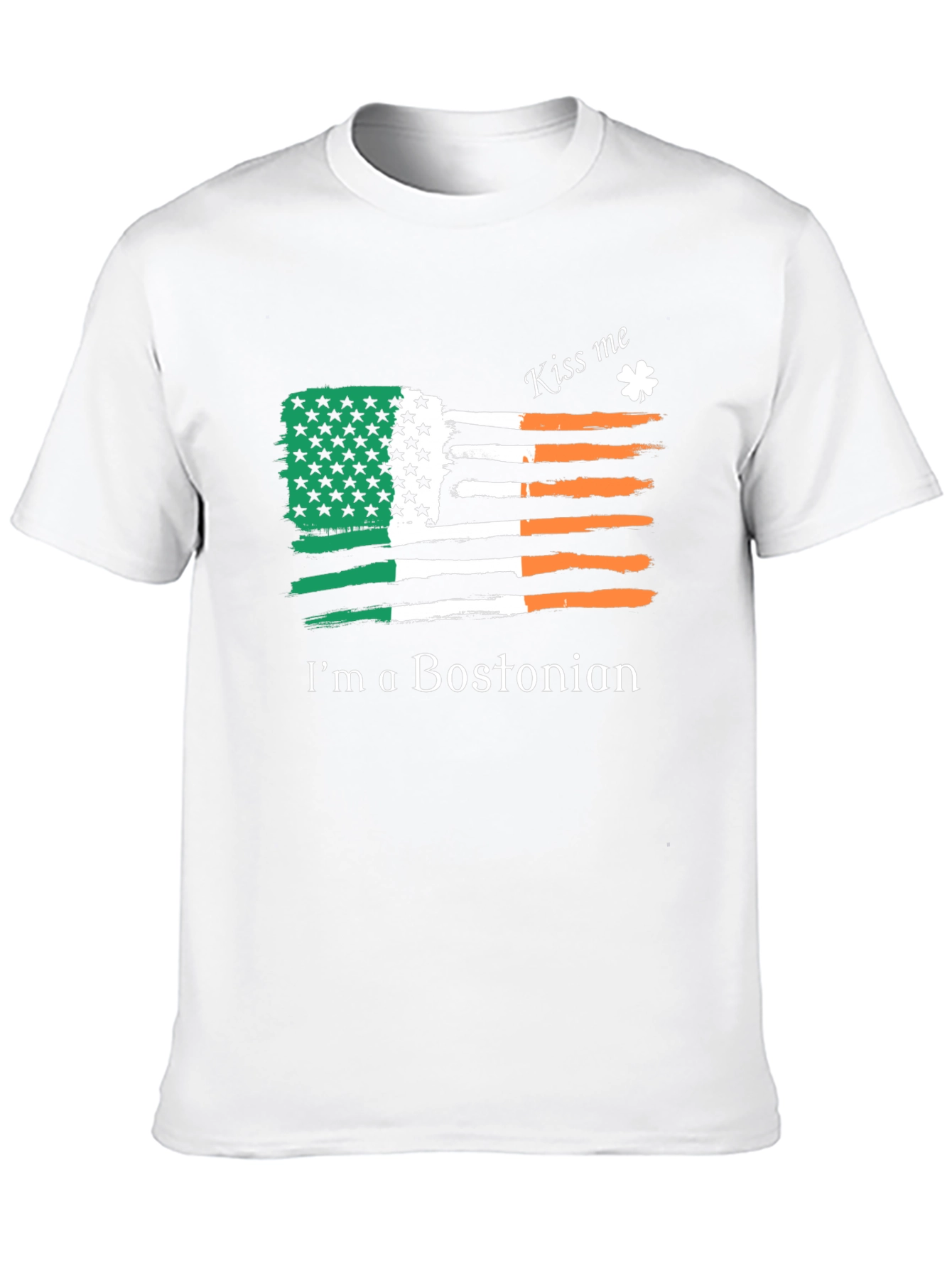 Irish Bostonian Flag Kiss Me T-Shirt