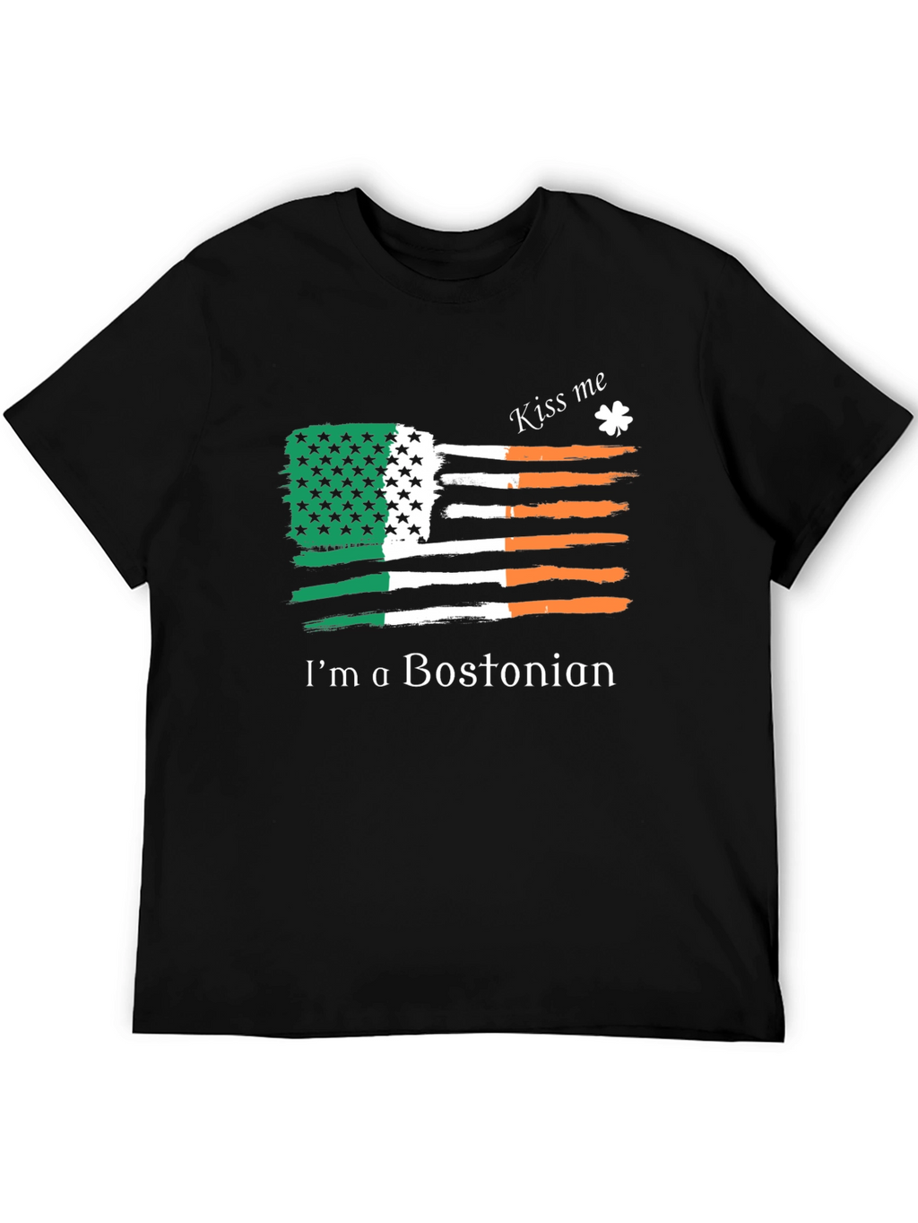 Irish Bostonian Flag Kiss Me T-Shirt