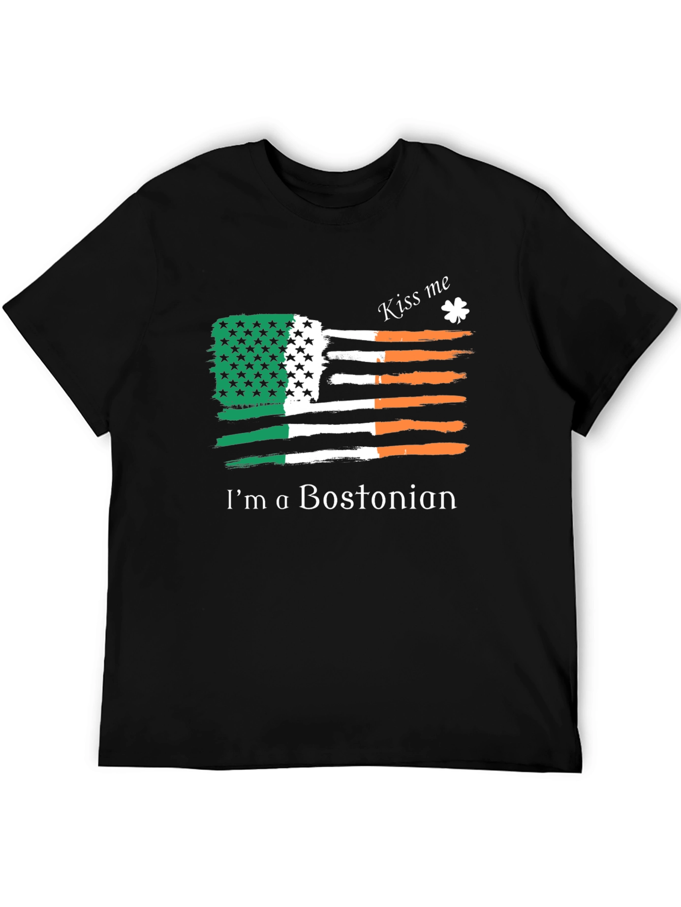 Irish Bostonian Flag Kiss Me T-Shirt