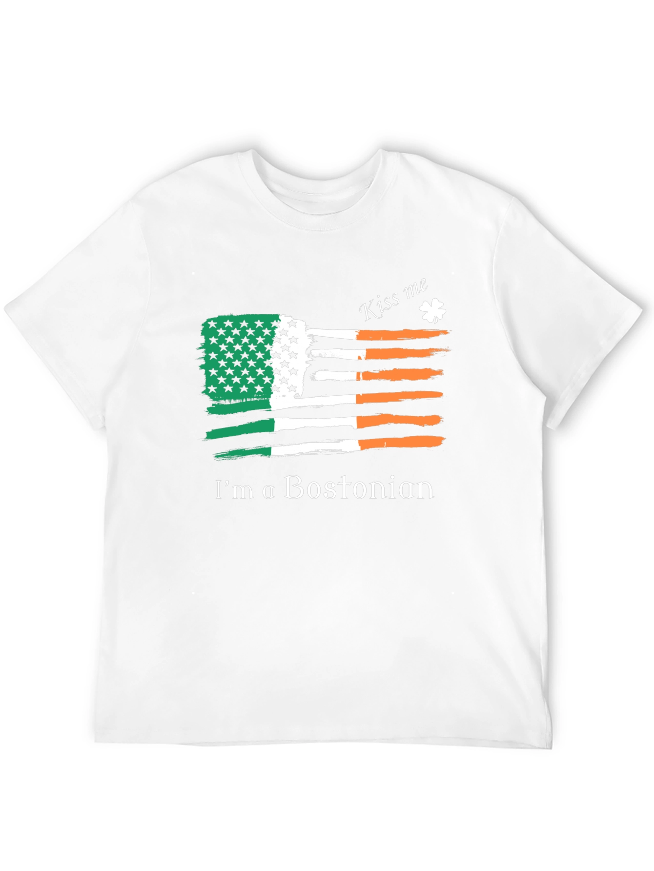 Irish Bostonian Flag Kiss Me T-Shirt