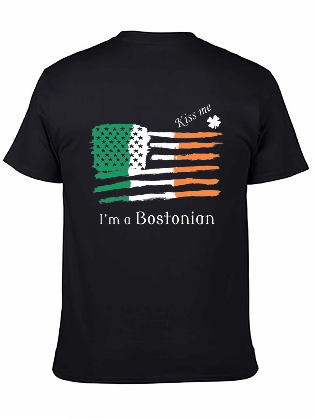 Irish Bostonian Flag Kiss Me T-Shirt