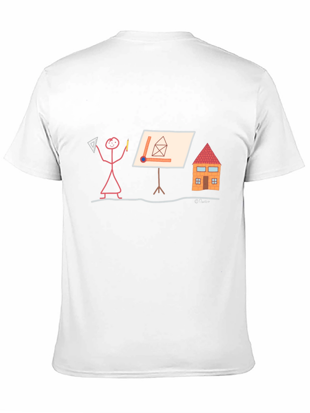 Architect Stick Figure T-Shirt - Funny Building Design Tee
