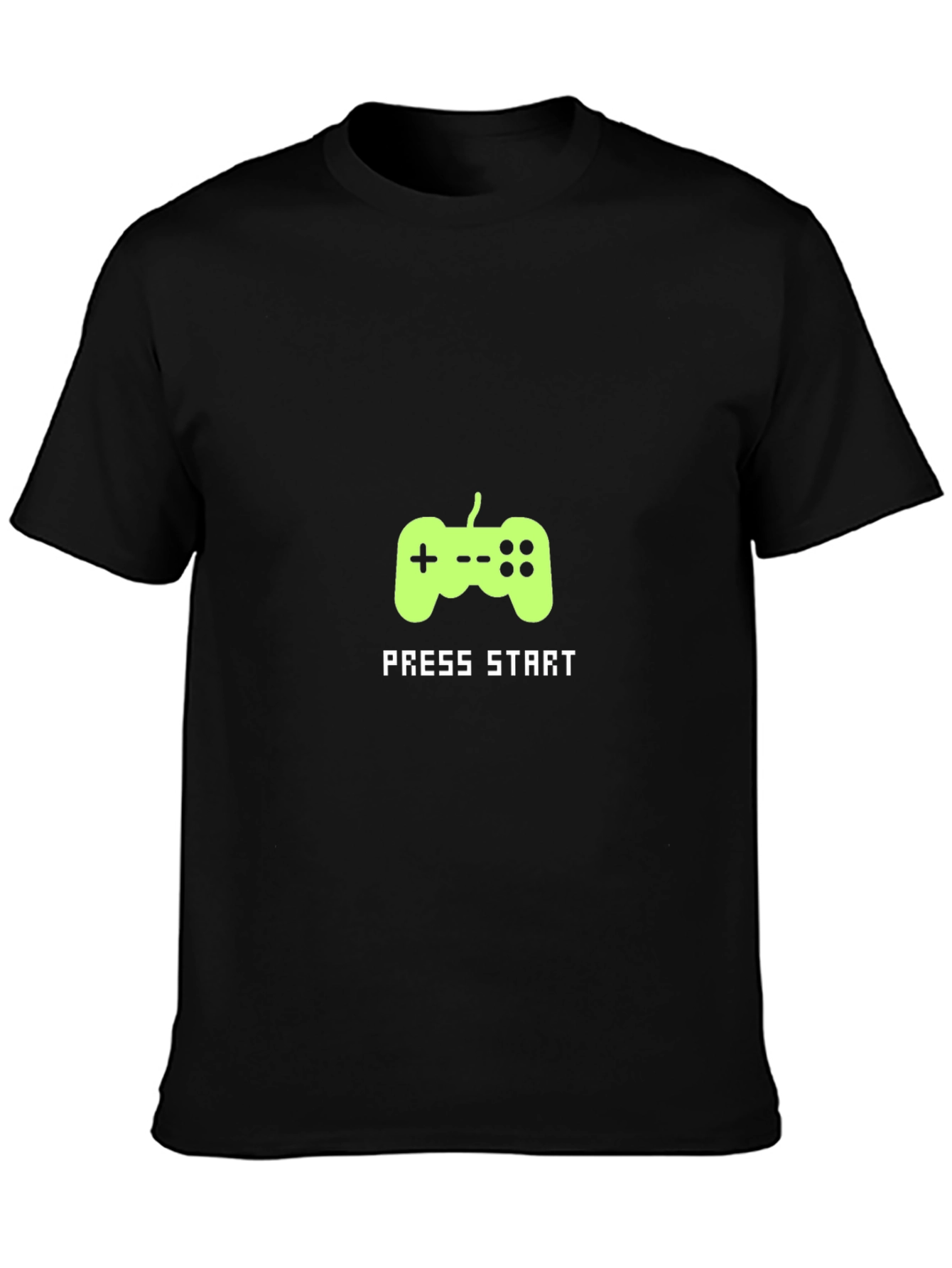 Gamer Tee: Press Start Black T-Shirt