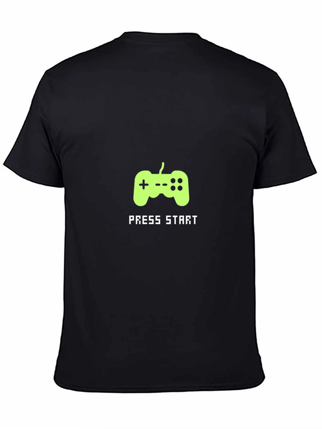Gamer Tee: Press Start Black T-Shirt
