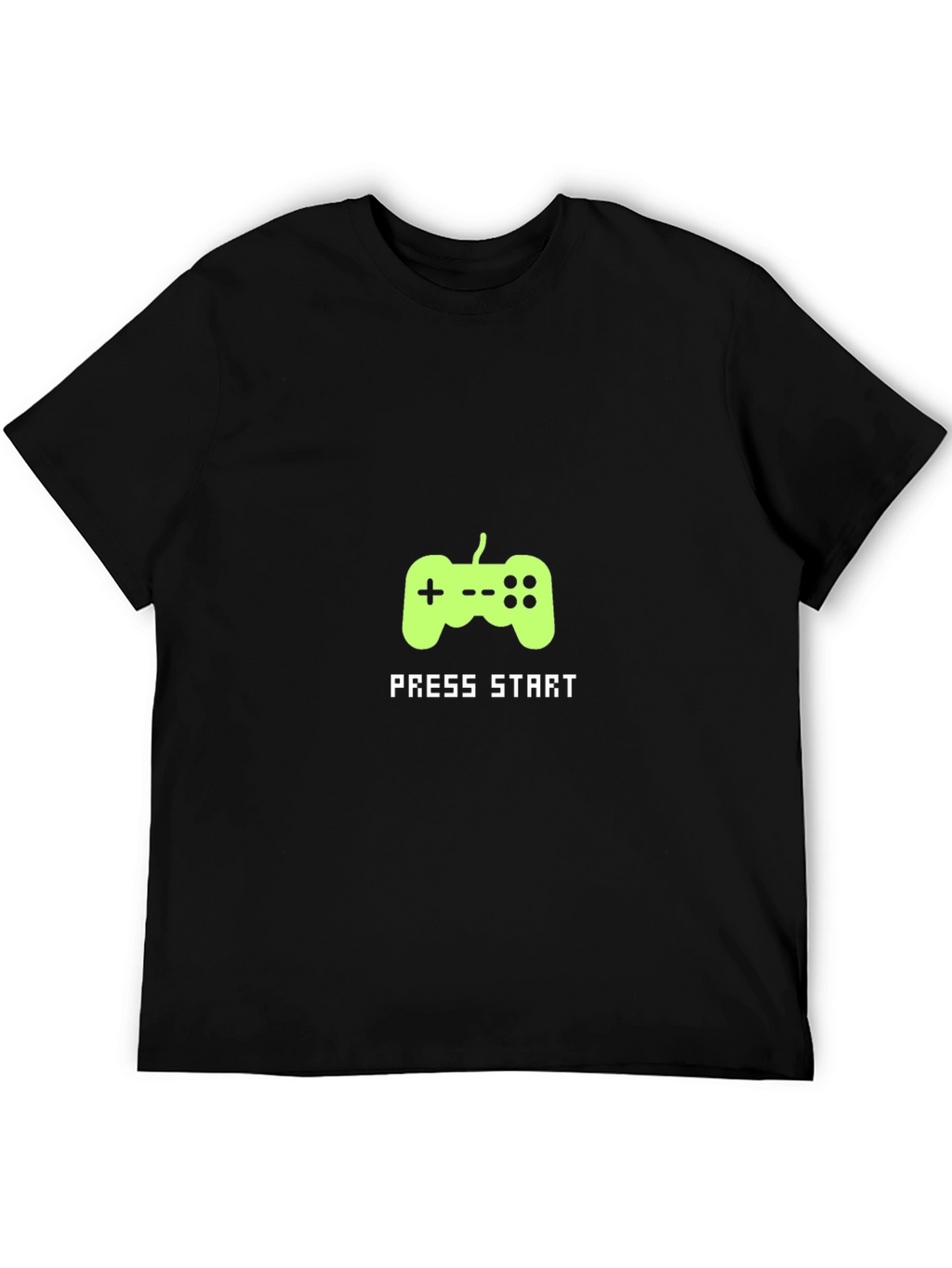 Gamer Tee: Press Start Black T-Shirt