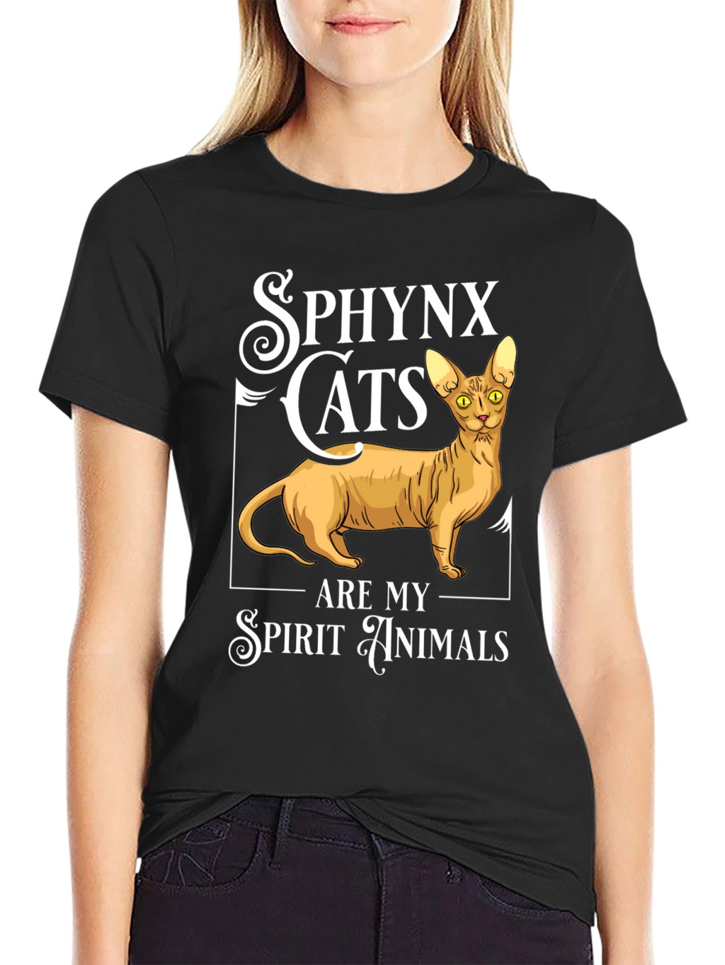 Sphynx Cat Spirit Animal Graphic Tee