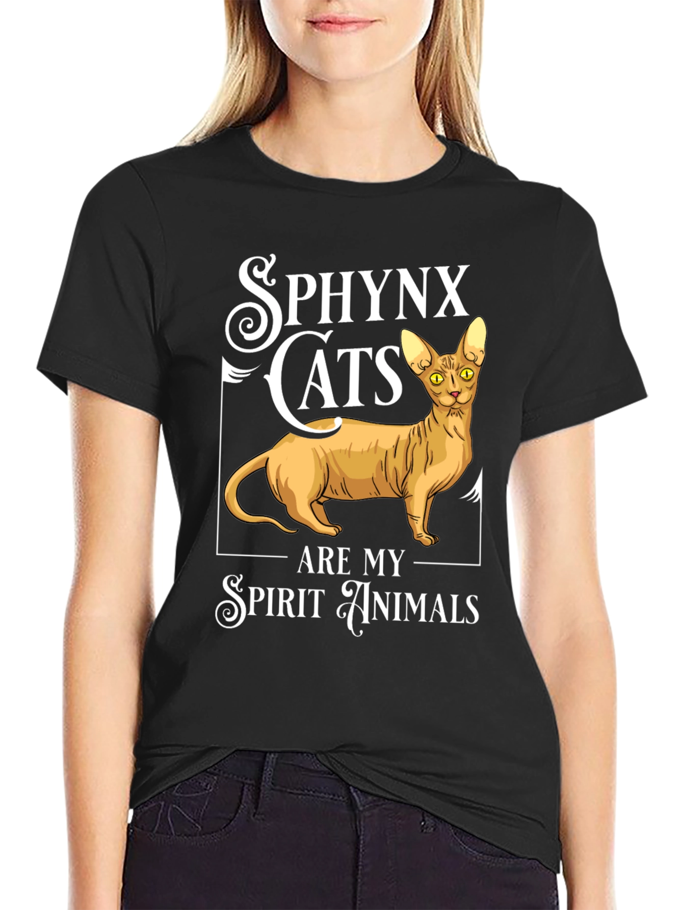 Sphynx Cat Spirit Animal Graphic Tee
