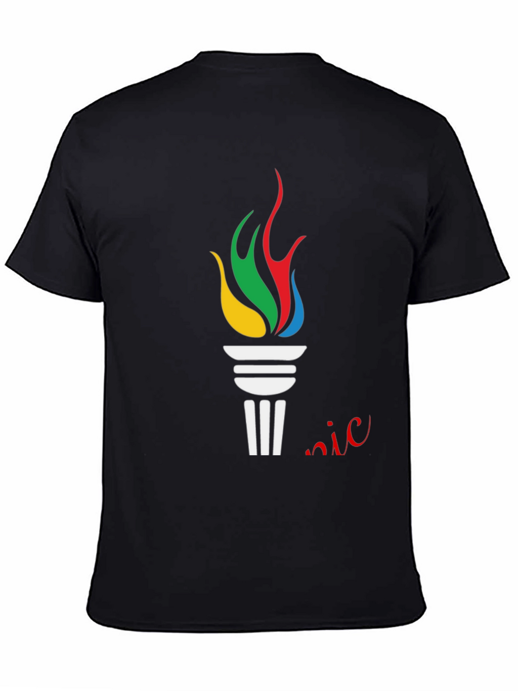 Olympic Torch Graphic Black T-Shirt