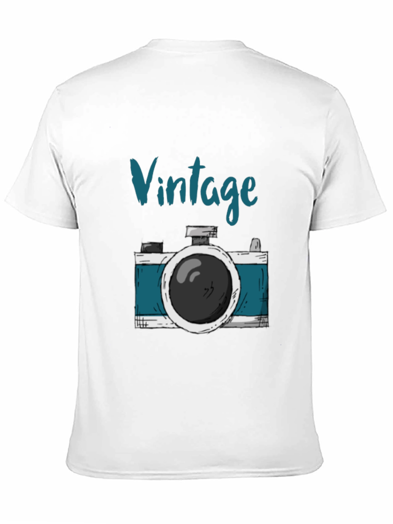 Vintage Camera Graphic Tee - Stylish Black T-Shirt