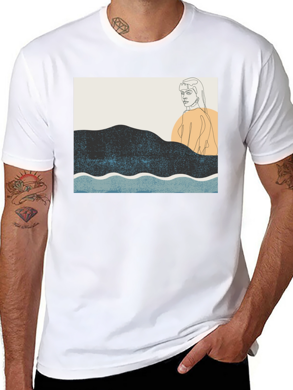 Abstract Line Art Graphic Tee