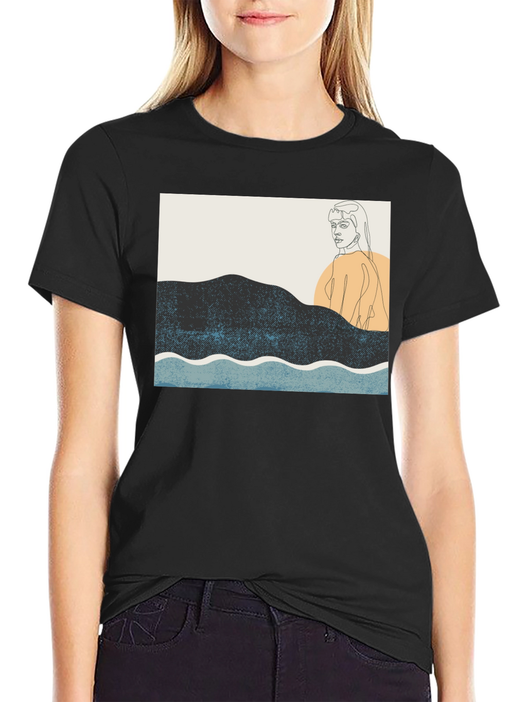 Abstract Line Art Graphic Tee