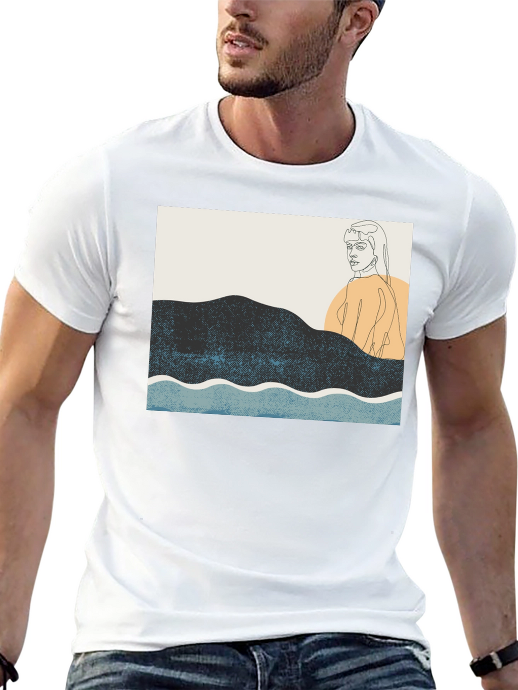 Abstract Line Art Graphic Tee