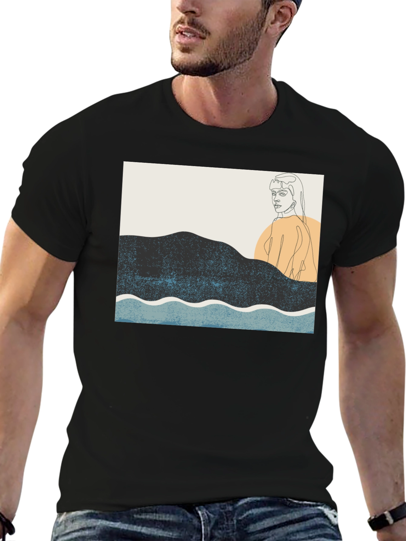 Abstract Line Art Graphic Tee