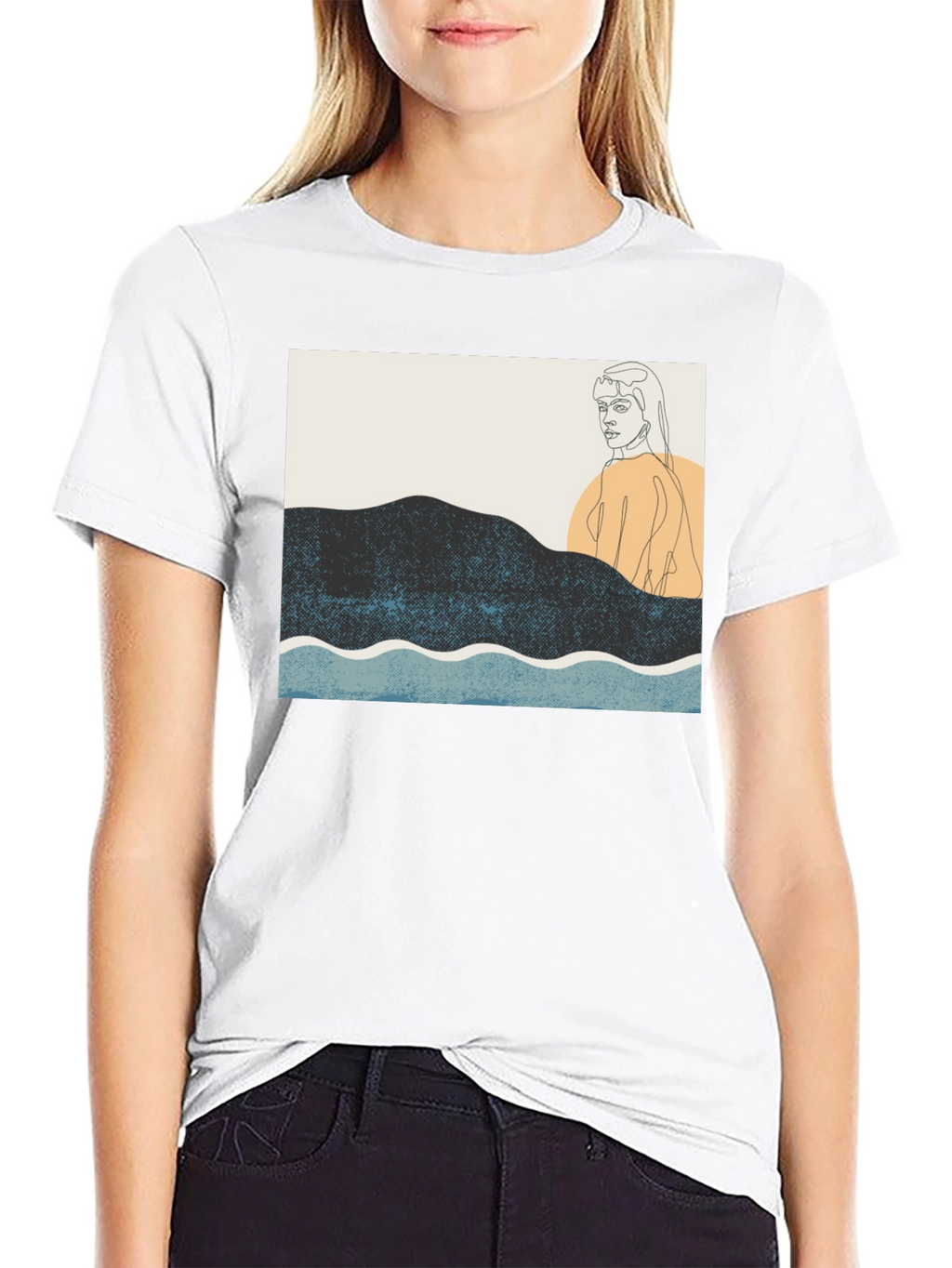 Abstract Line Art Graphic Tee