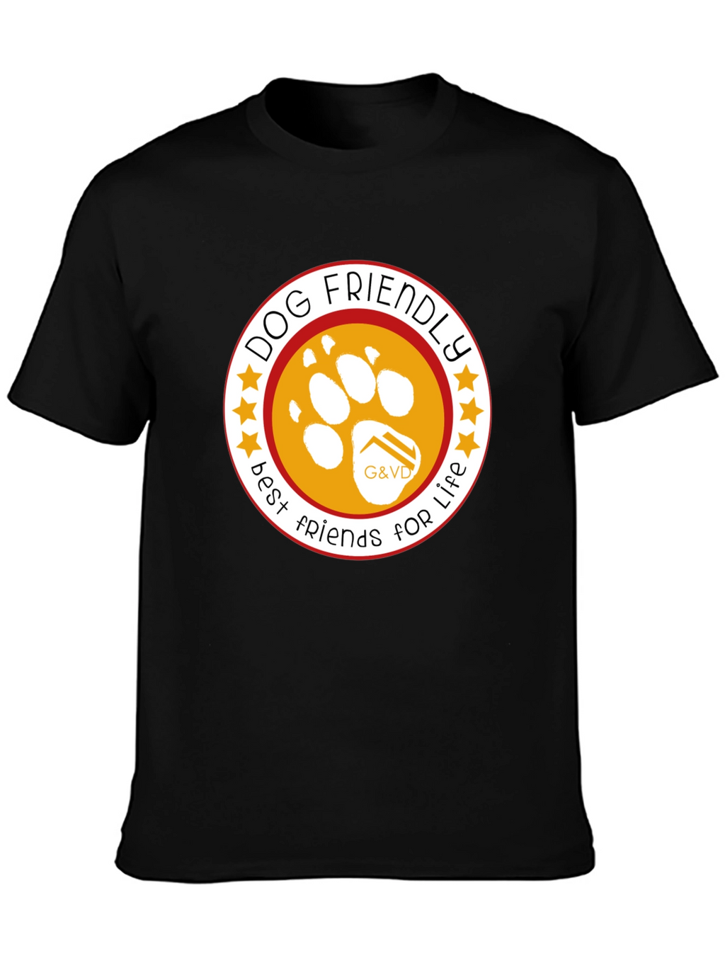 Dog Friendly Best Friends For Life Black T-Shirt
