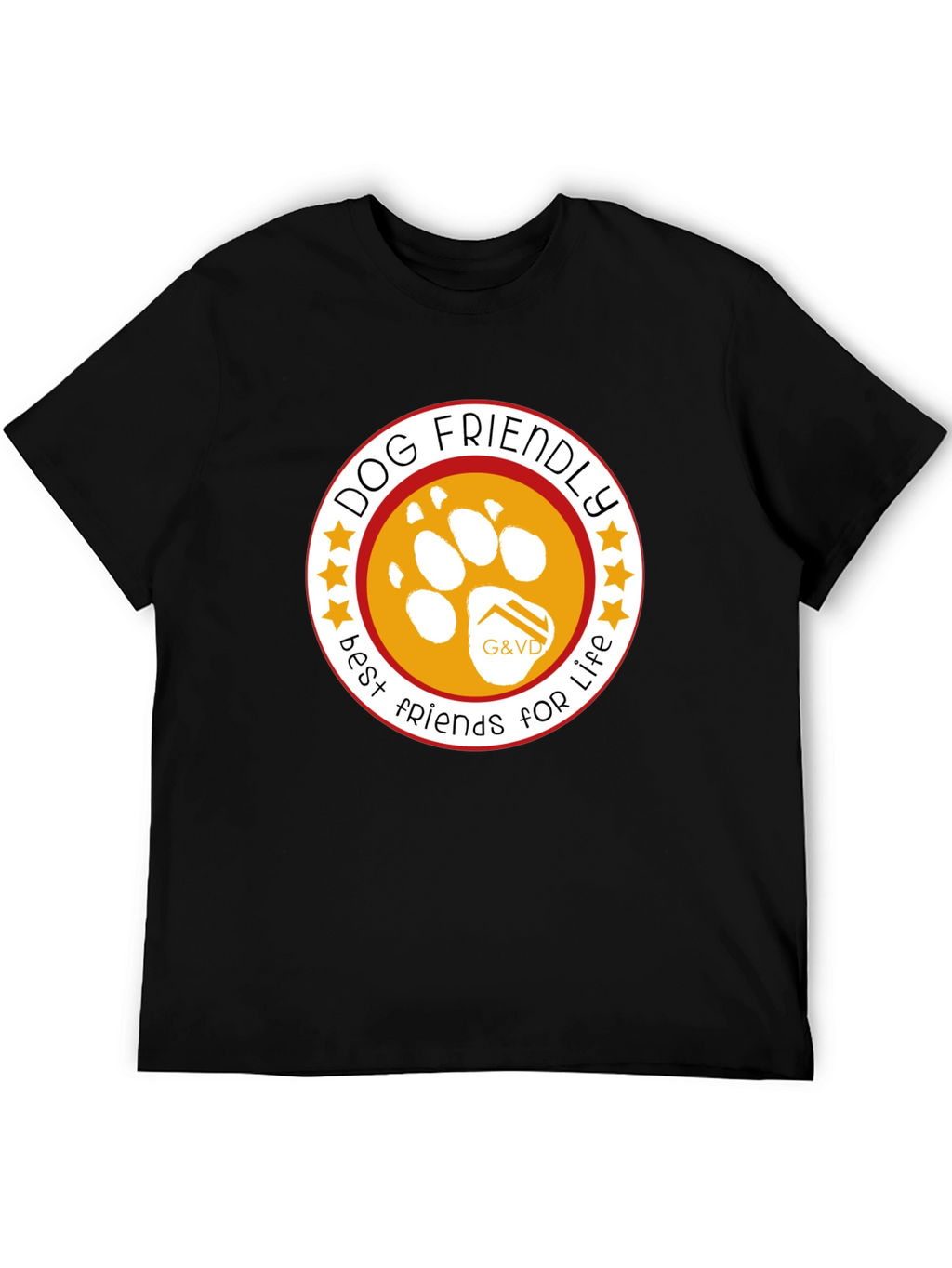 Dog Friendly Best Friends For Life Black T-Shirt