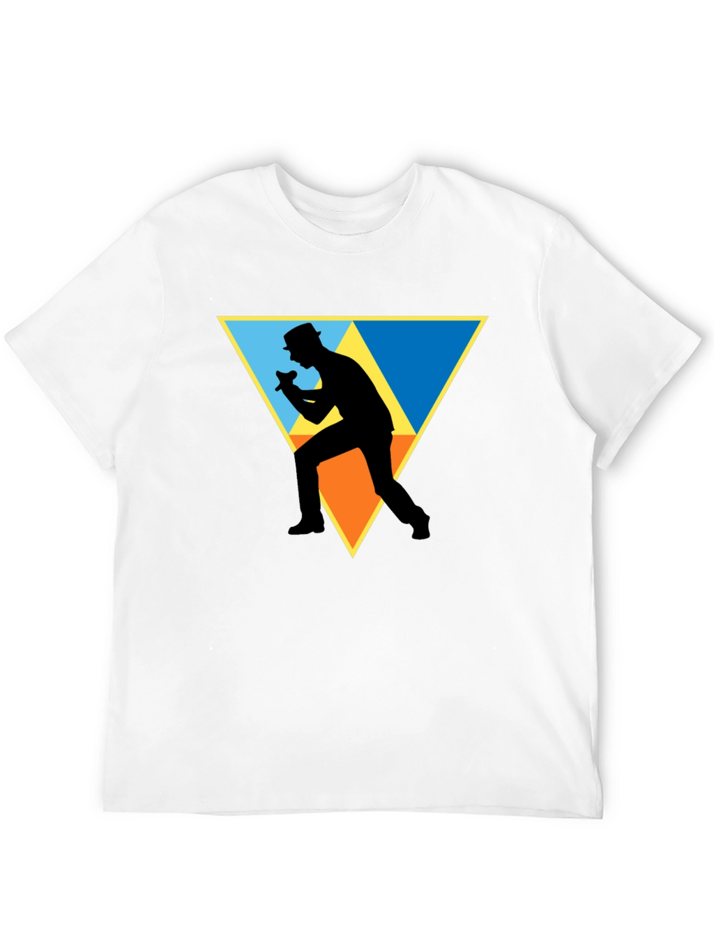 Retro Singer Graphic Tee - Black Cotton Shirt