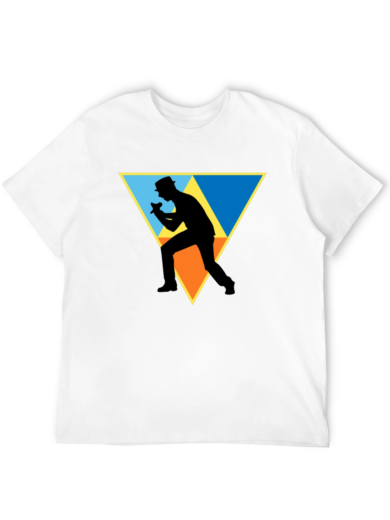 Retro Singer Graphic Tee - Black Cotton Shirt