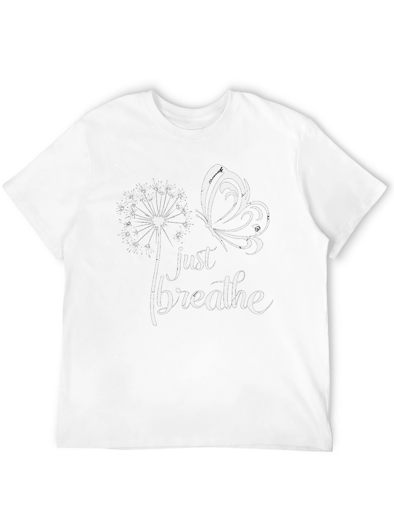 Just Breathe Butterfly Graphic T-Shirt
