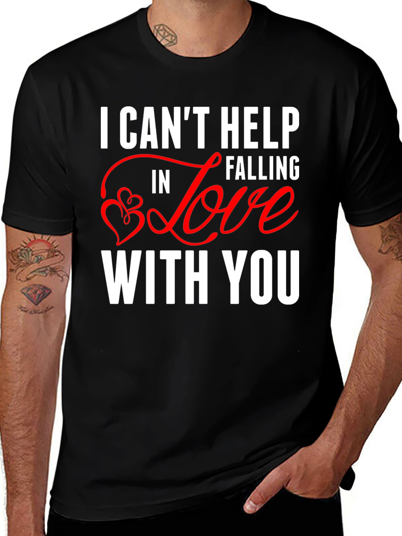 I Cant Help Falling In Love Valentines Day T-Shirt