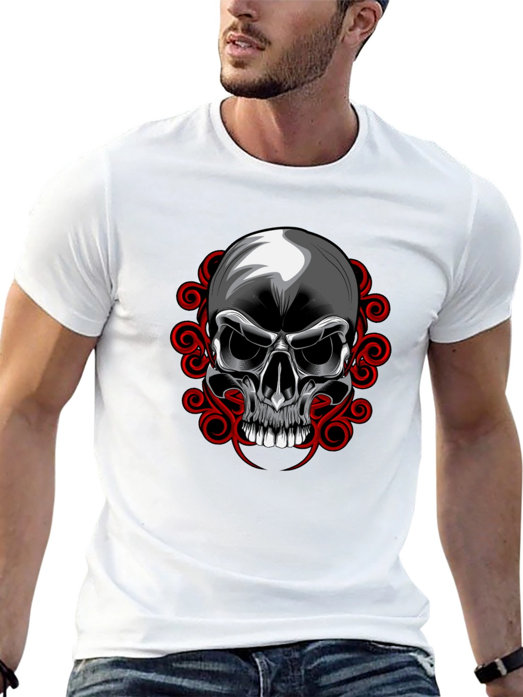 Skull Graphic T-Shirt - Edgy Design