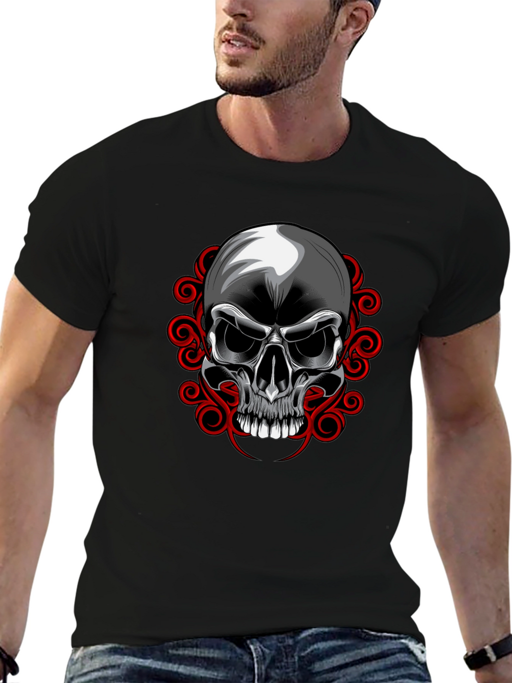 Skull Graphic T-Shirt - Edgy Design