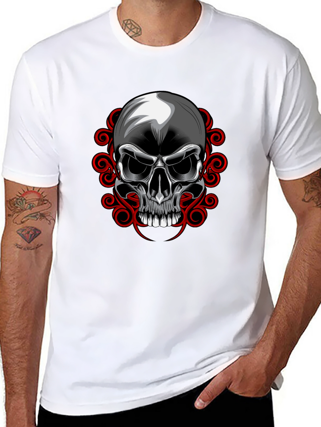 Skull Graphic T-Shirt - Edgy Design
