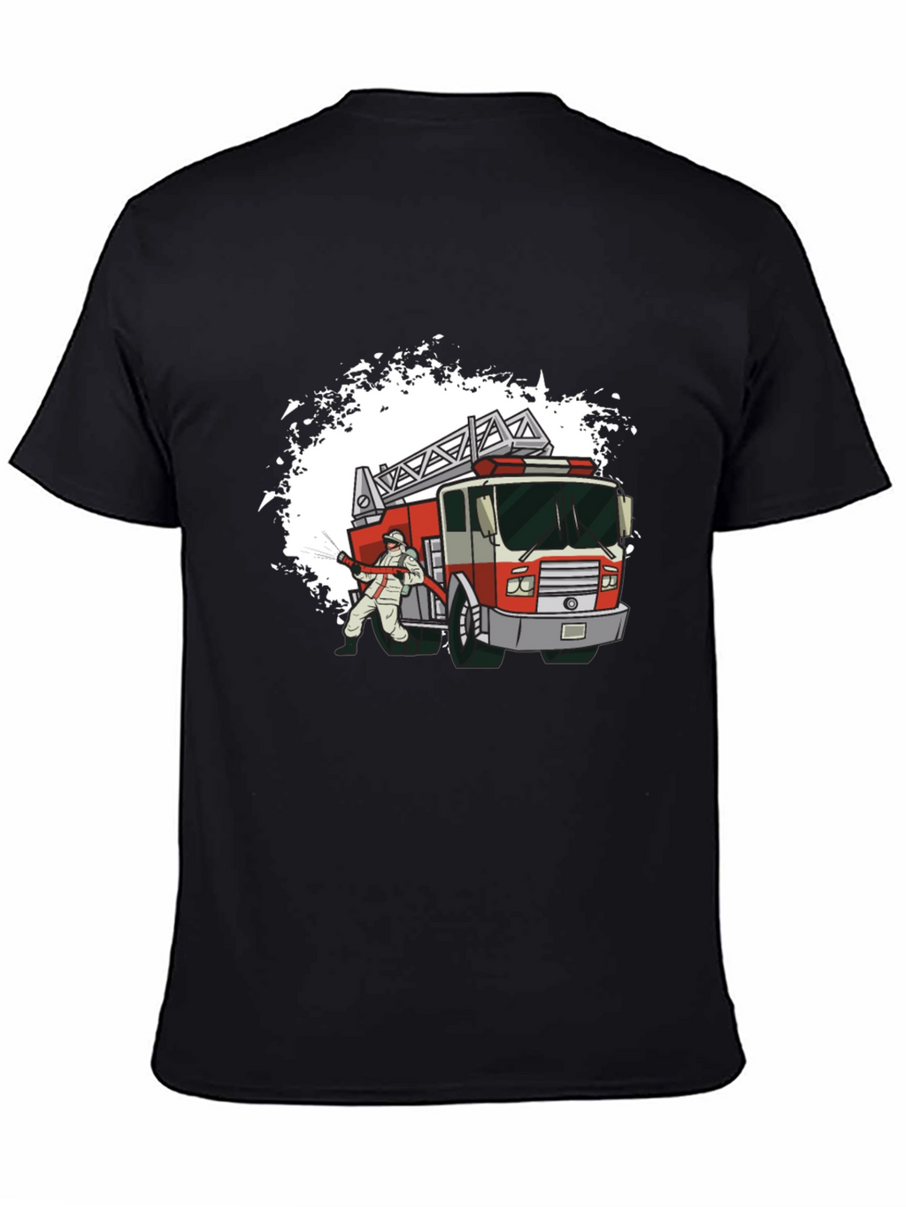 Fire Truck Graphic T-Shirt - Cool Firefighter Tee