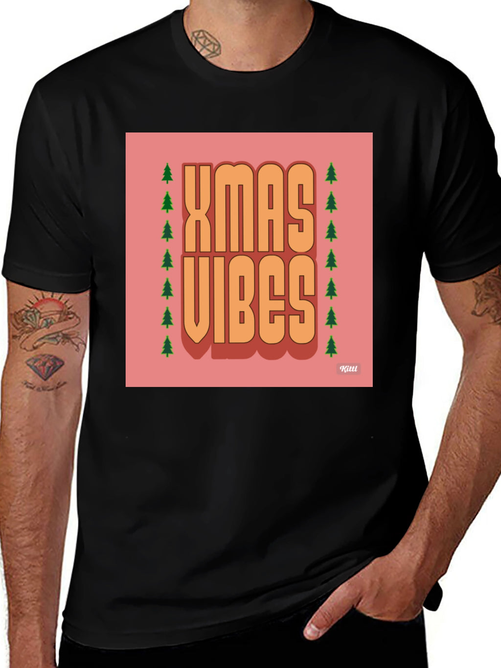 Xmas Vibes Graphic Tee - Holiday Season