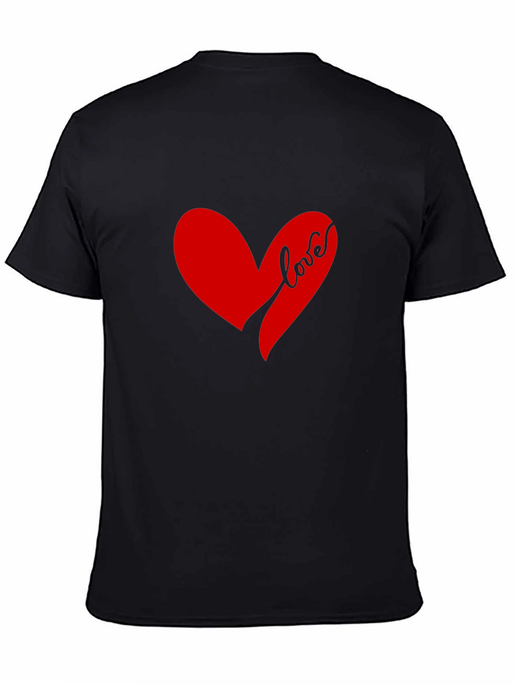 Love Heart Graphic Tee - Black
