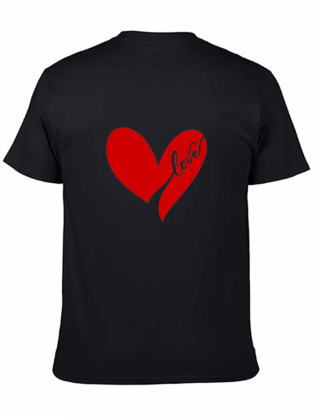 Love Heart Graphic Tee - Black
