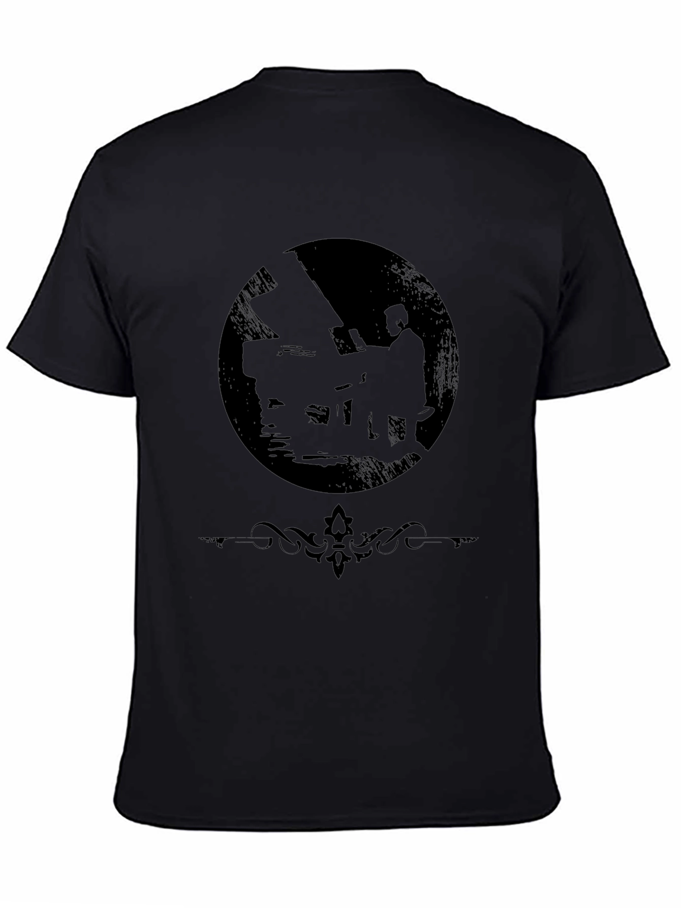 Silhouette Pianist Black T-Shirt