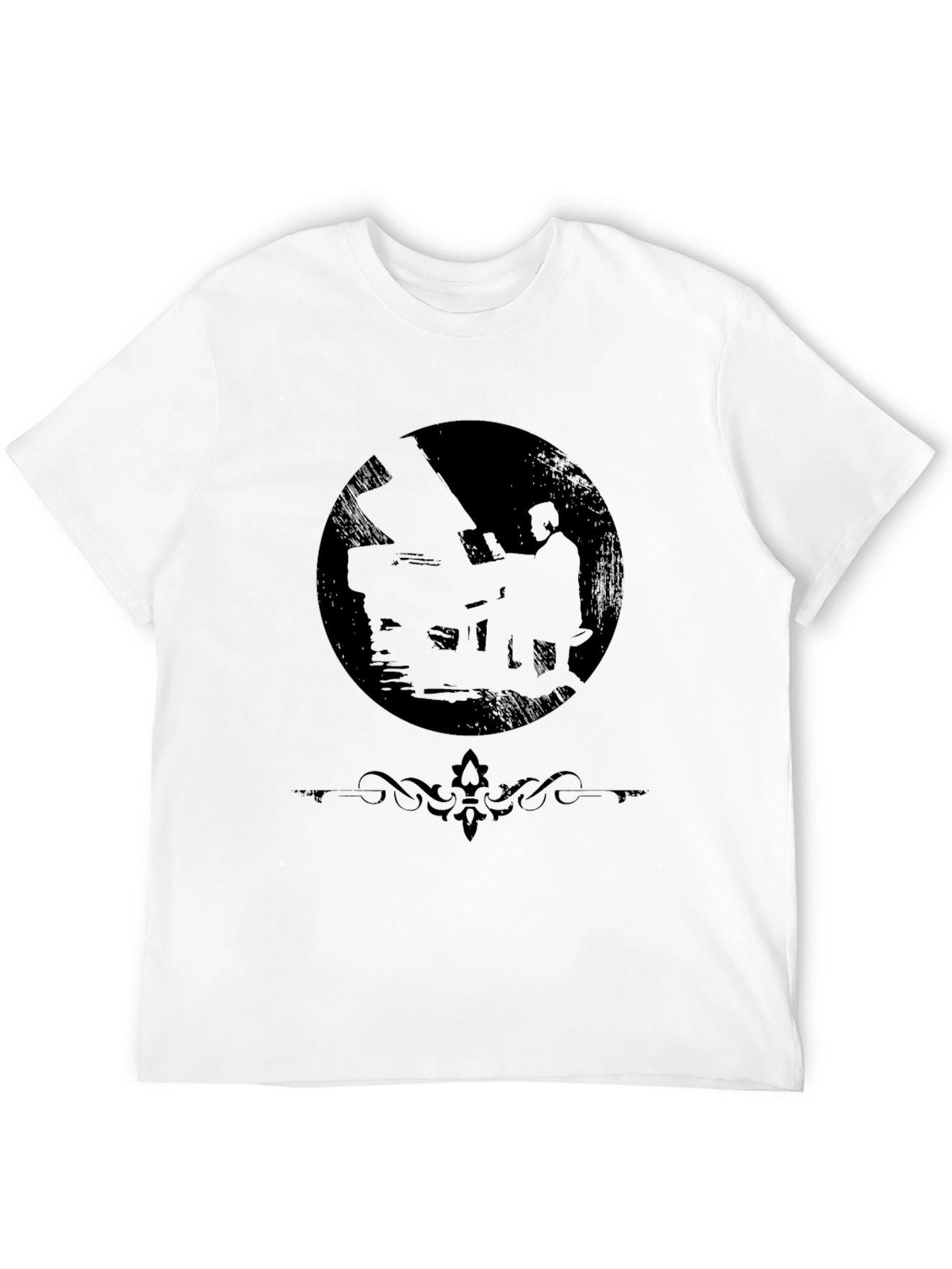 Silhouette Pianist Black T-Shirt