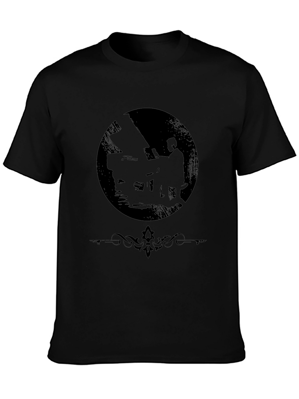 Silhouette Pianist Black T-Shirt